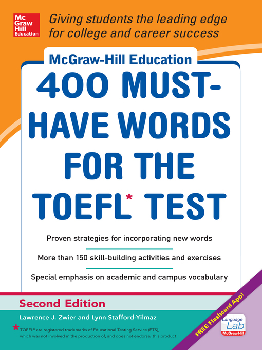 Title details for McGraw-Hill Education 400 Must-Have Words for the TOEFL by Lynn Stafford-Yilmaz - Available